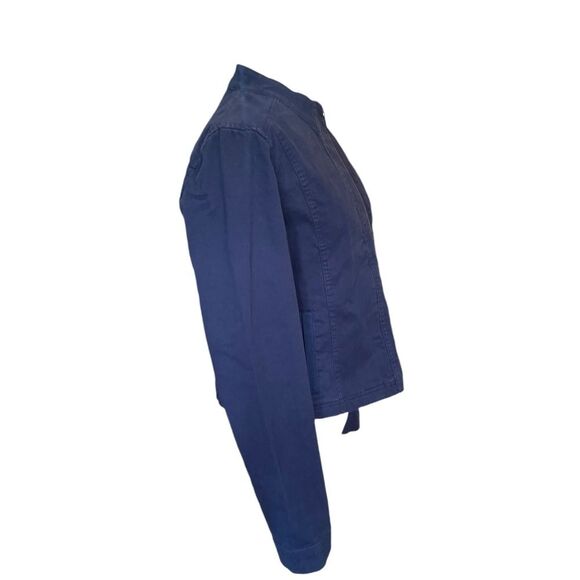 Loft Utility Jacket Mock Neck Navy Blue Womens Size XS - Picture 3 of 10